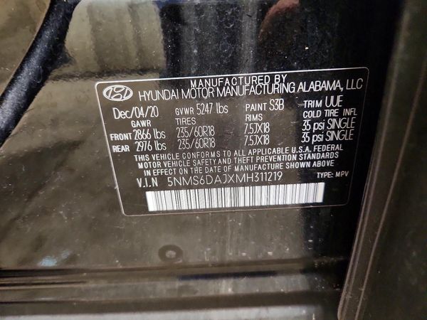 2021 HYUNDAI SANTA FE SEL w/ Convenience Pkg
