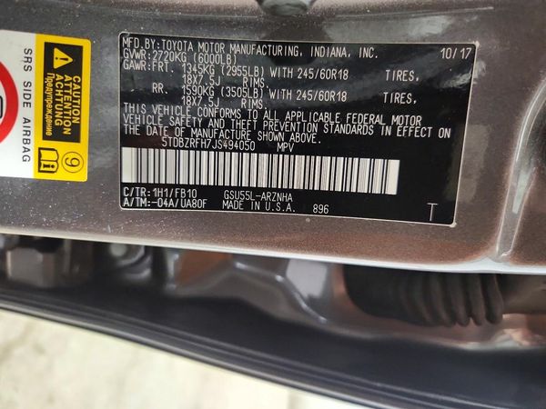2018 TOYOTA HIGHLANDER