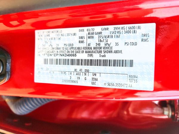 2022 FORD F150 SuperCrew