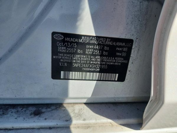2016 HYUNDAI SONATA