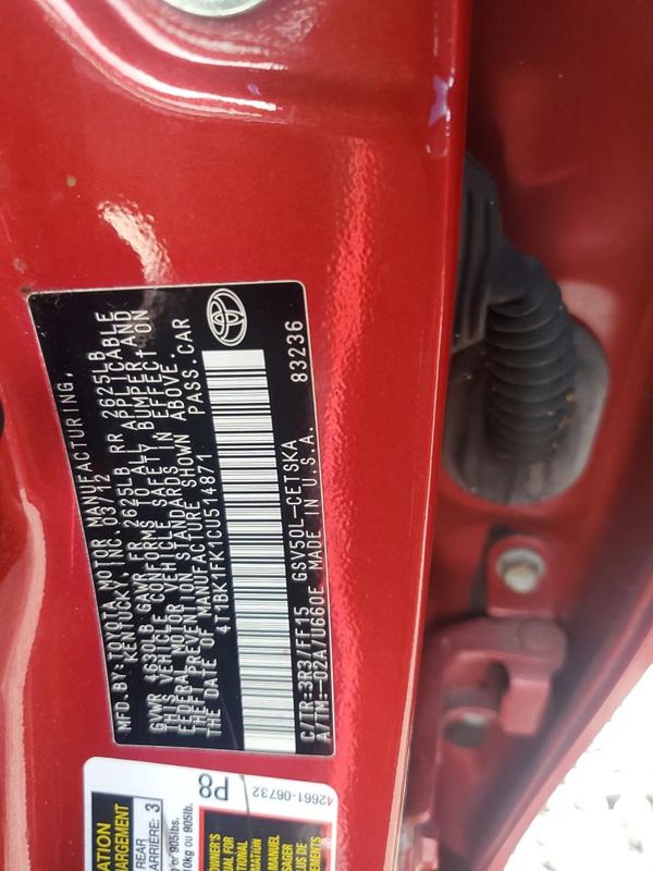 2012 TOYOTA CAMRY
