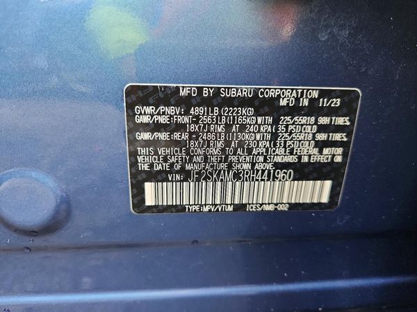 2024 SUBARU FORESTER Touring