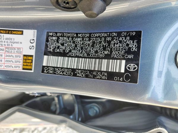 2020 TOYOTA COROLLA LE