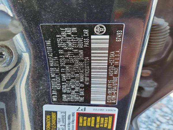 2014 TOYOTA CAMRY