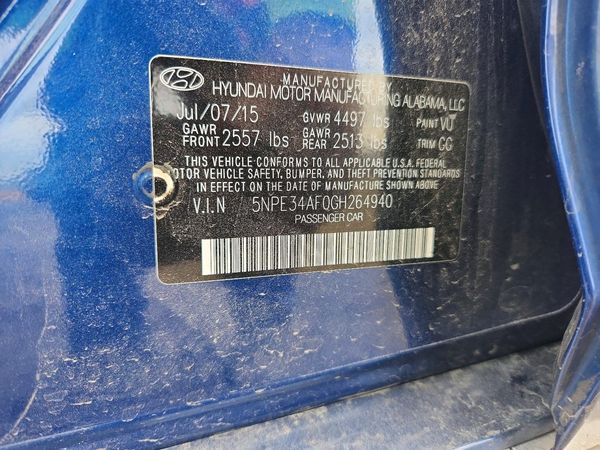 2016 HYUNDAI SONATA