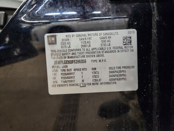 2015 CHEVROLET EQUINOX 2LT