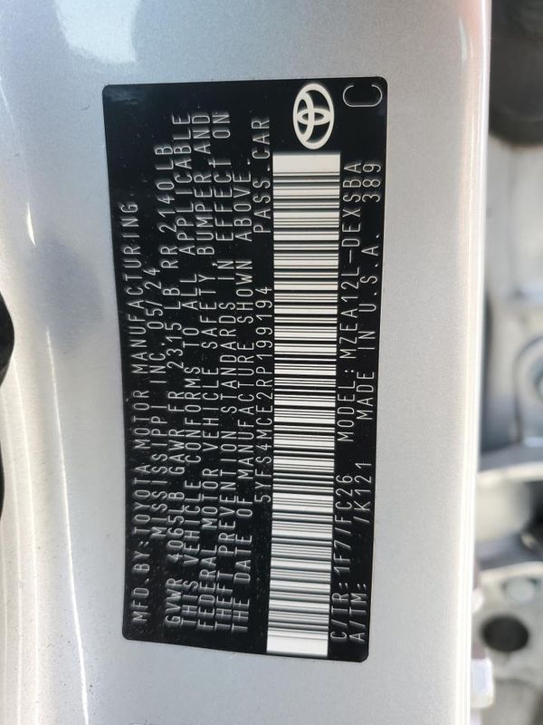 2024 TOYOTA COROLLA