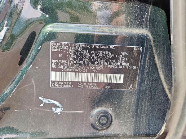 2013 TOYOTA RAV4 Standard