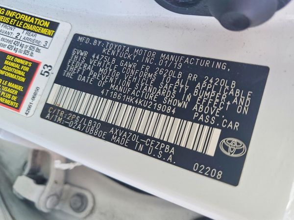 2019 TOYOTA CAMRY