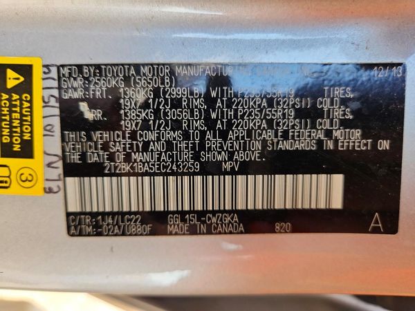 2014 LEXUS RX 350