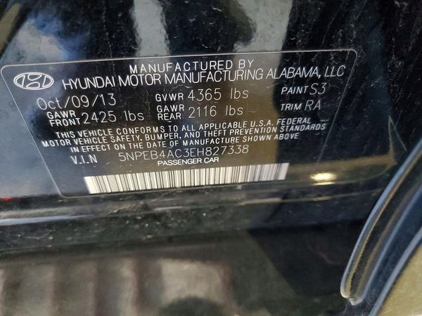 2014 HYUNDAI SONATA