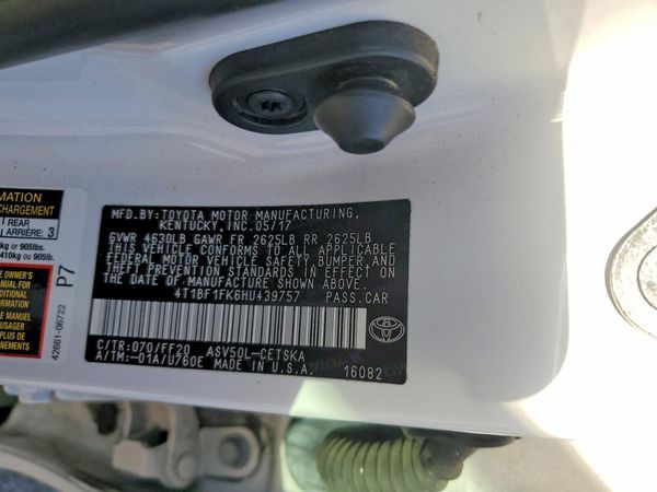 2017 TOYOTA CAMRY LE/SE/XLE/XSE