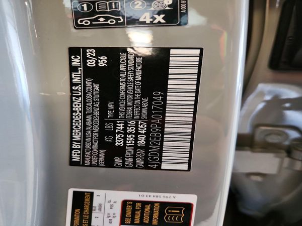 2023 MERCEDES-BENZ EQS SUV EQS450 4MATIC