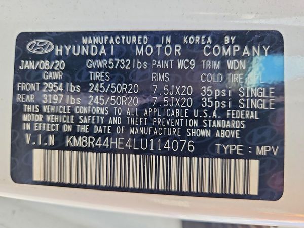 2020 HYUNDAI PALISADE SEL w/ Premium Pkg
