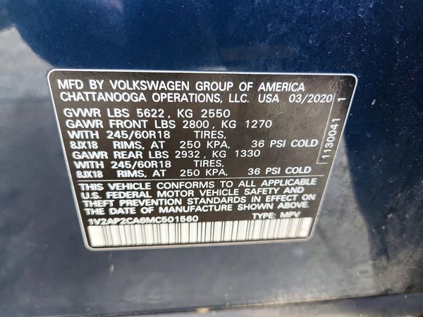 2021 VOLKSWAGEN ATLAS