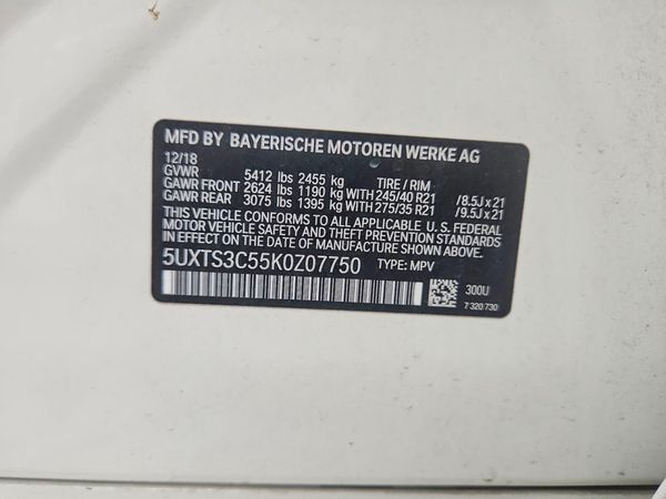 2019 BMW X3 M40i — VINS