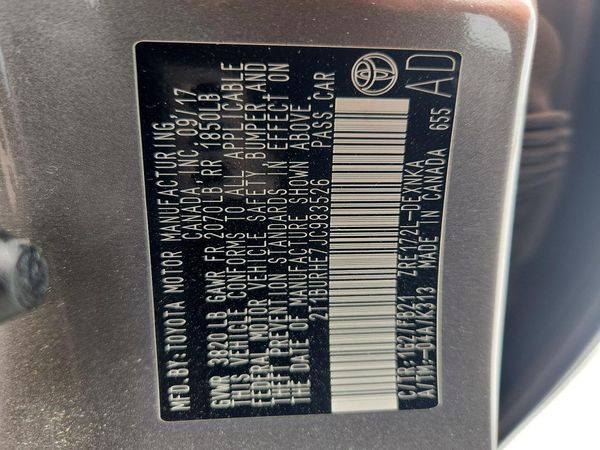2018 TOYOTA COROLLA L/LE/SE/XLE/XSE