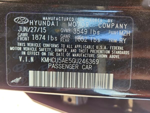 2016 HYUNDAI ACCENT