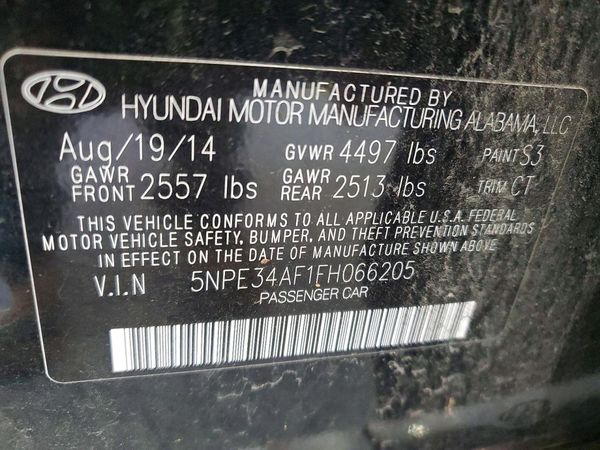 2015 HYUNDAI SONATA