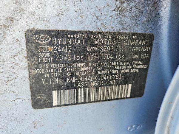 2012 HYUNDAI ELANTRA GLS(Middle grade)
