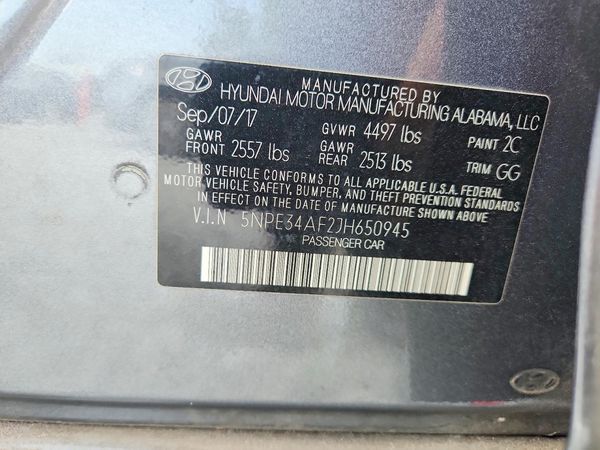 2018 HYUNDAI SONATA