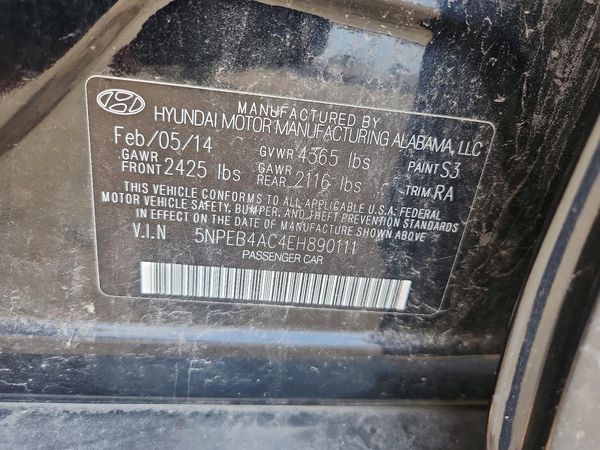 2014 HYUNDAI SONATA