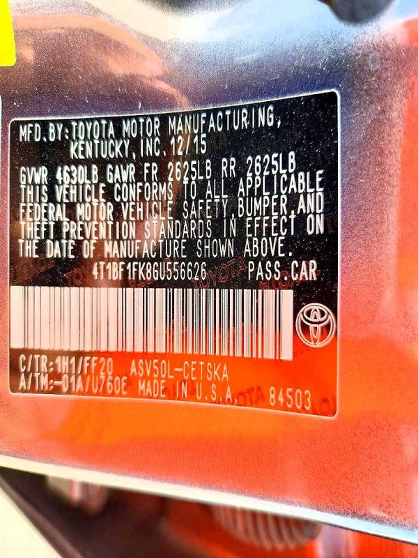 2016 TOYOTA CAMRY