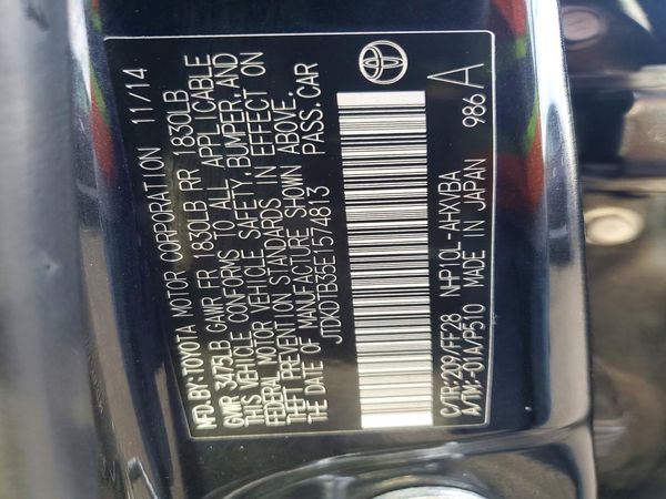 2014 TOYOTA PRIUS — VINS