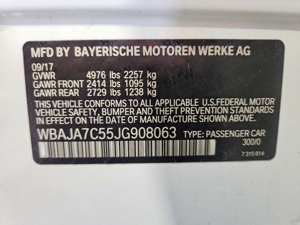 2018 BMW 530I