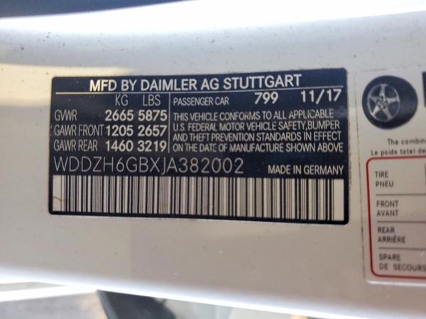 2018 MERCEDES-BENZ E