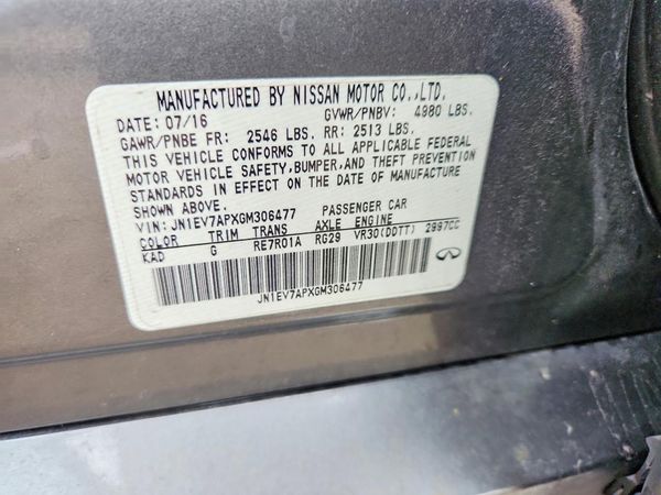 2016 INFINITI Q50