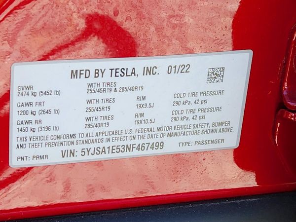 2022 TESLA MODEL S