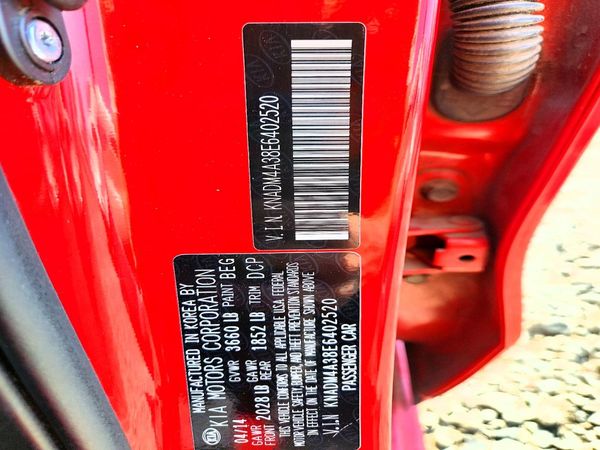 2014 KIA RIO 1.6 AT LX STD/Power — VINS