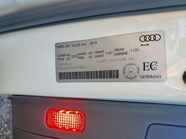 2019 AUDI A5 quattro Premium — VINS