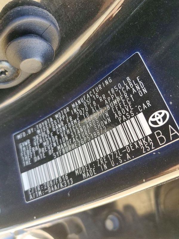 2016 TOYOTA COROLLA L/LE