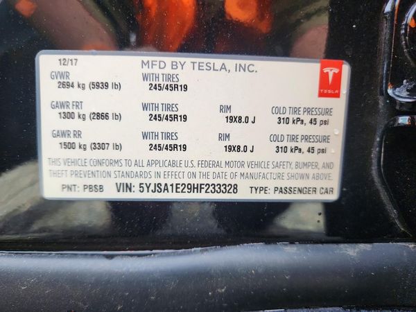 2017 TESLA MODEL S