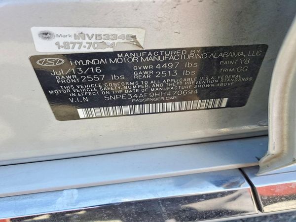 2017 HYUNDAI SONATA