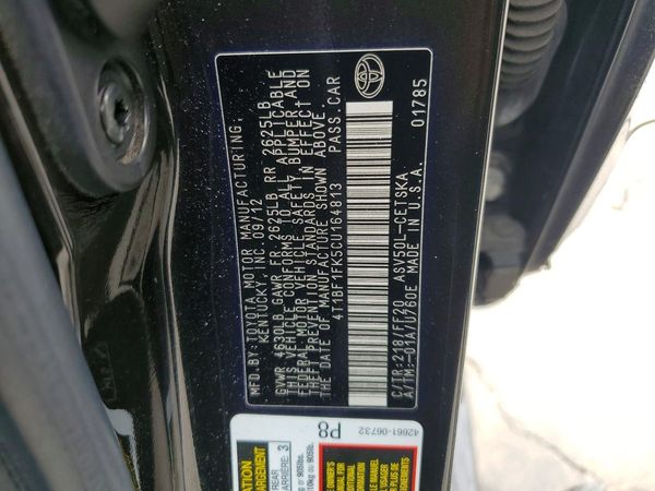 2012 TOYOTA CAMRY