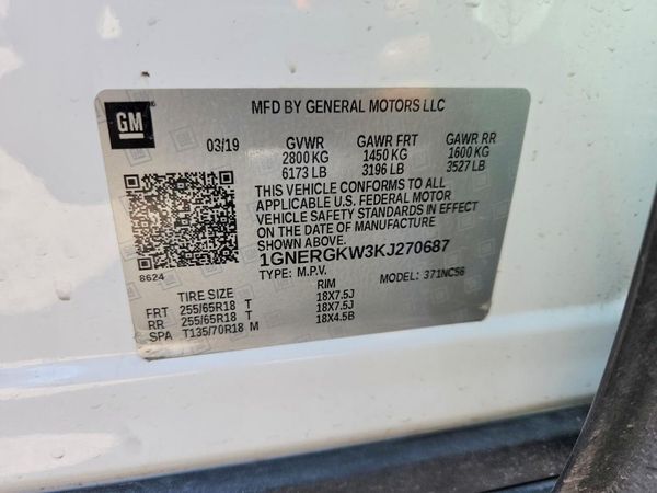 2019 CHEVROLET TRAVERSE LT