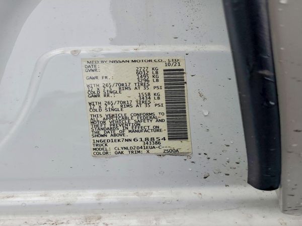 2022 NISSAN FRONTIER
