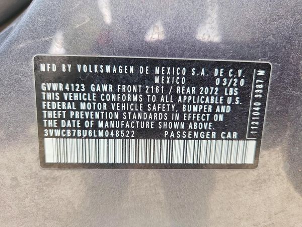 2020 VOLKSWAGEN JETTA