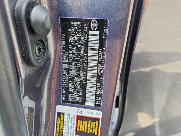 2014 TOYOTA CAMRY SOLA Hybrid — VINS