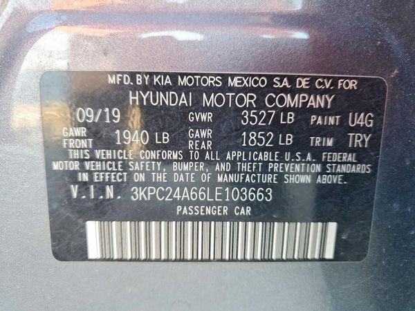 2020 HYUNDAI ACCENT SE and SEL