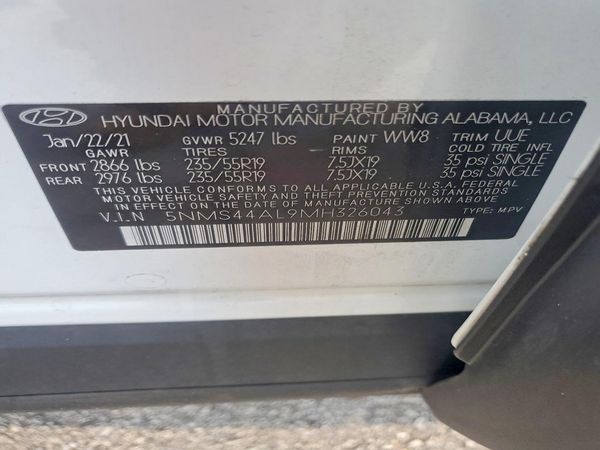 2021 HYUNDAI SANTA FE Limited