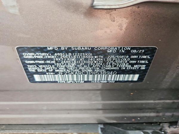 2023 SUBARU FORESTER — VINS