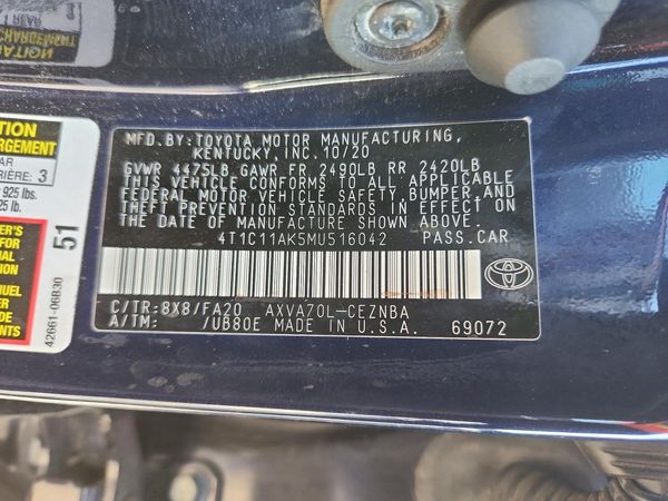 2021 TOYOTA CAMRY
