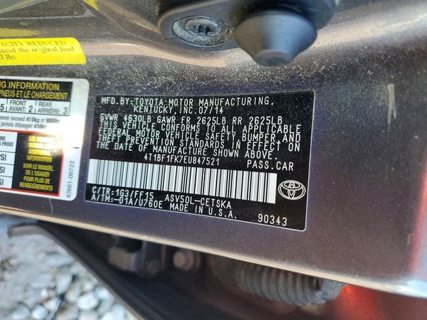 2014 TOYOTA CAMRY