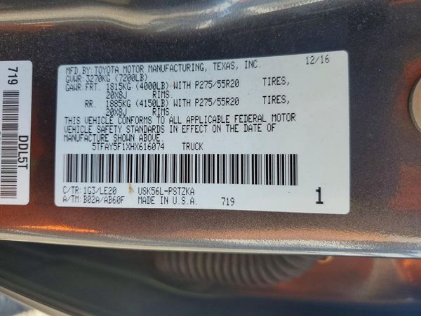 2017 TOYOTA TUNDRA Platinum/1794