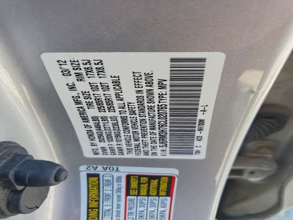 2012 HONDA CRV EX-L