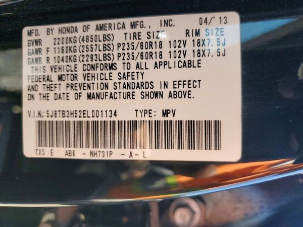 2014 ACURA RDX Technology Package